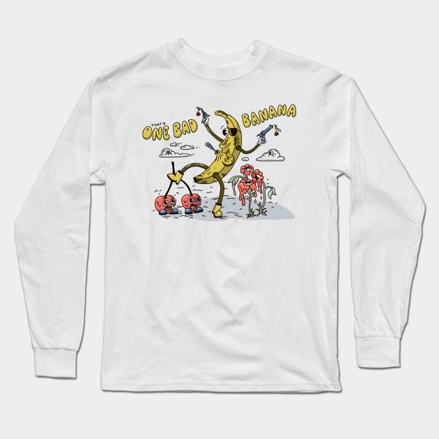 One Bad Banana Long Sleeve T-Shirt by Brian_John_Park